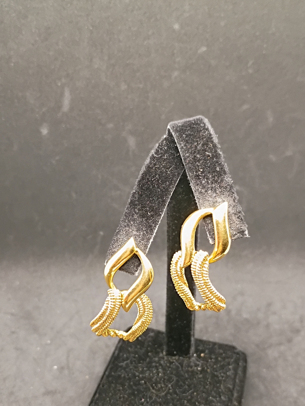 Napier Gold-Tone Interlocking Loop Drop Earrings